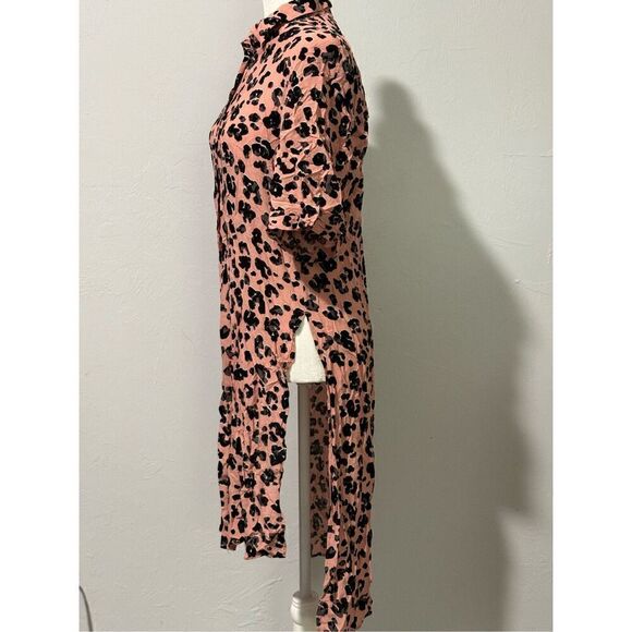 Anthropologie Maeve pink leopard print tunic top S - Picture 4 of 6